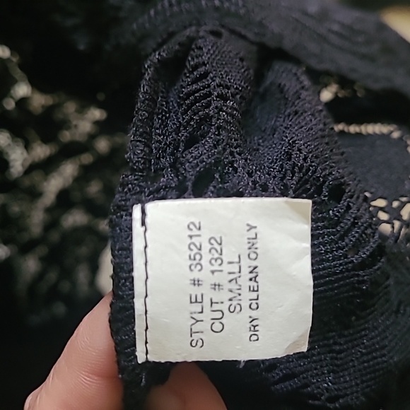 Vintage Casadei Black Lace Duster, Sz S - Picture 5 of 6